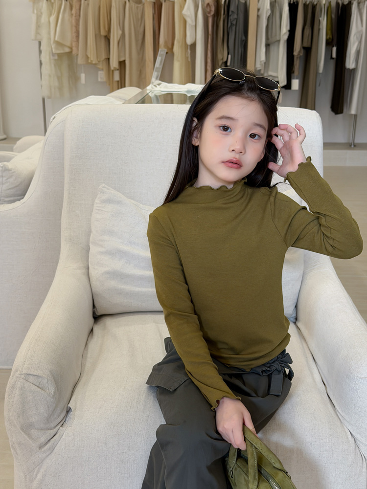 0914006 少女中大童單穿內搭氣質甜美木耳花邊上衣 第 15 張
