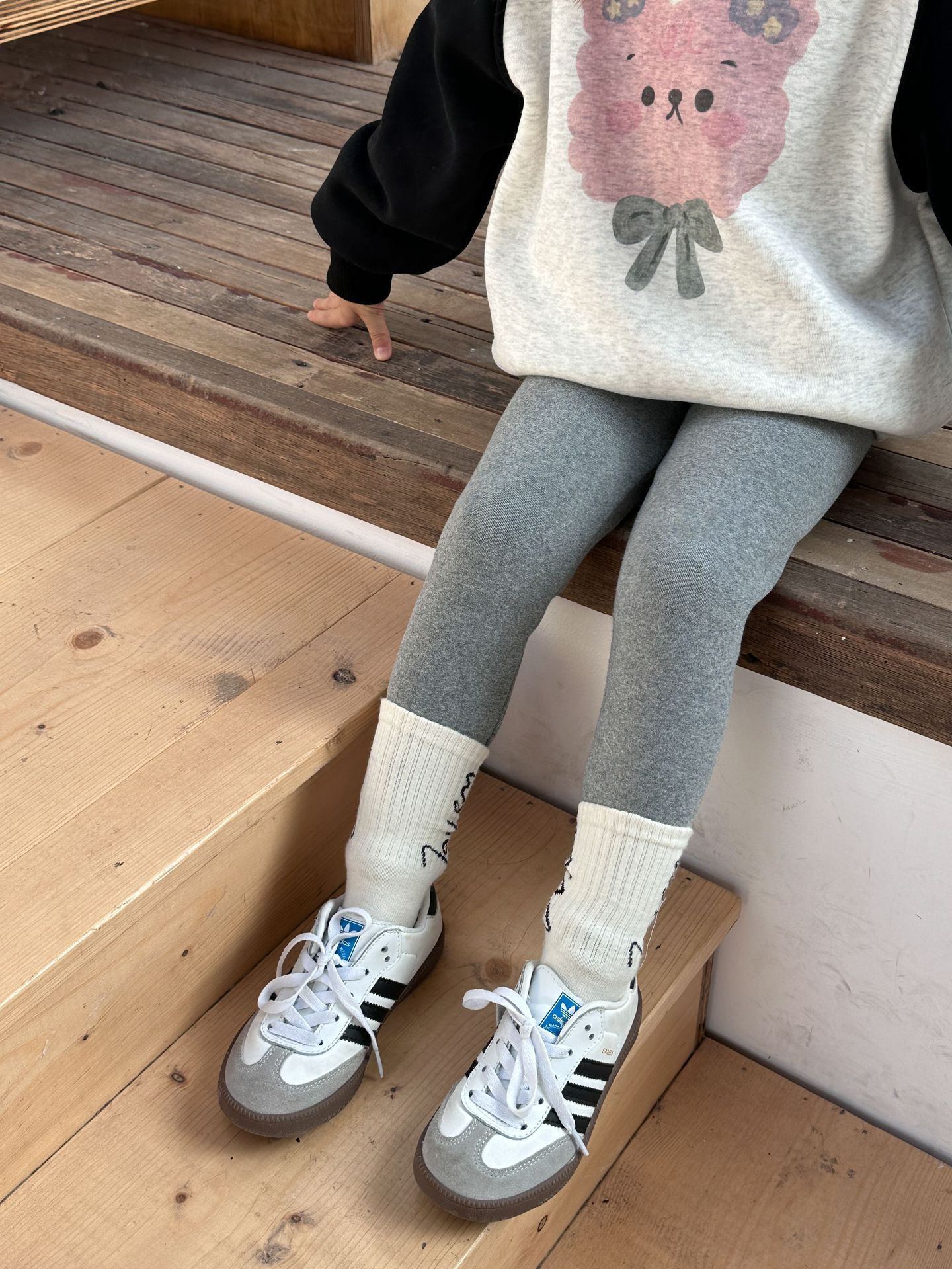 0914008 秋季韓版少女中大童經典款高彈親膚280g羊毛拉架彈力內搭褲 第 11 張