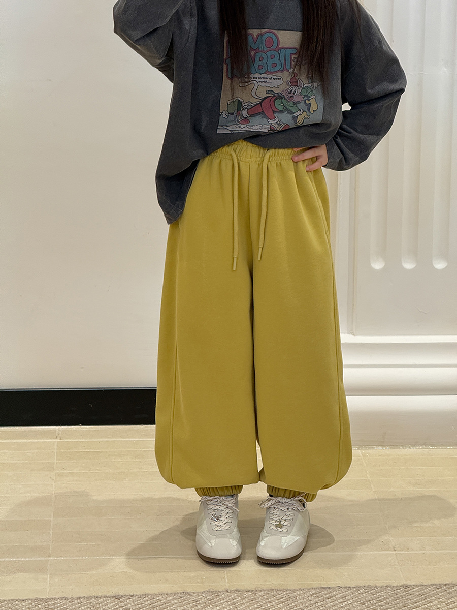 0914010 少男少女早秋日常實穿8色韓系耐磨寬鬆運動休閒褲 第 3 張