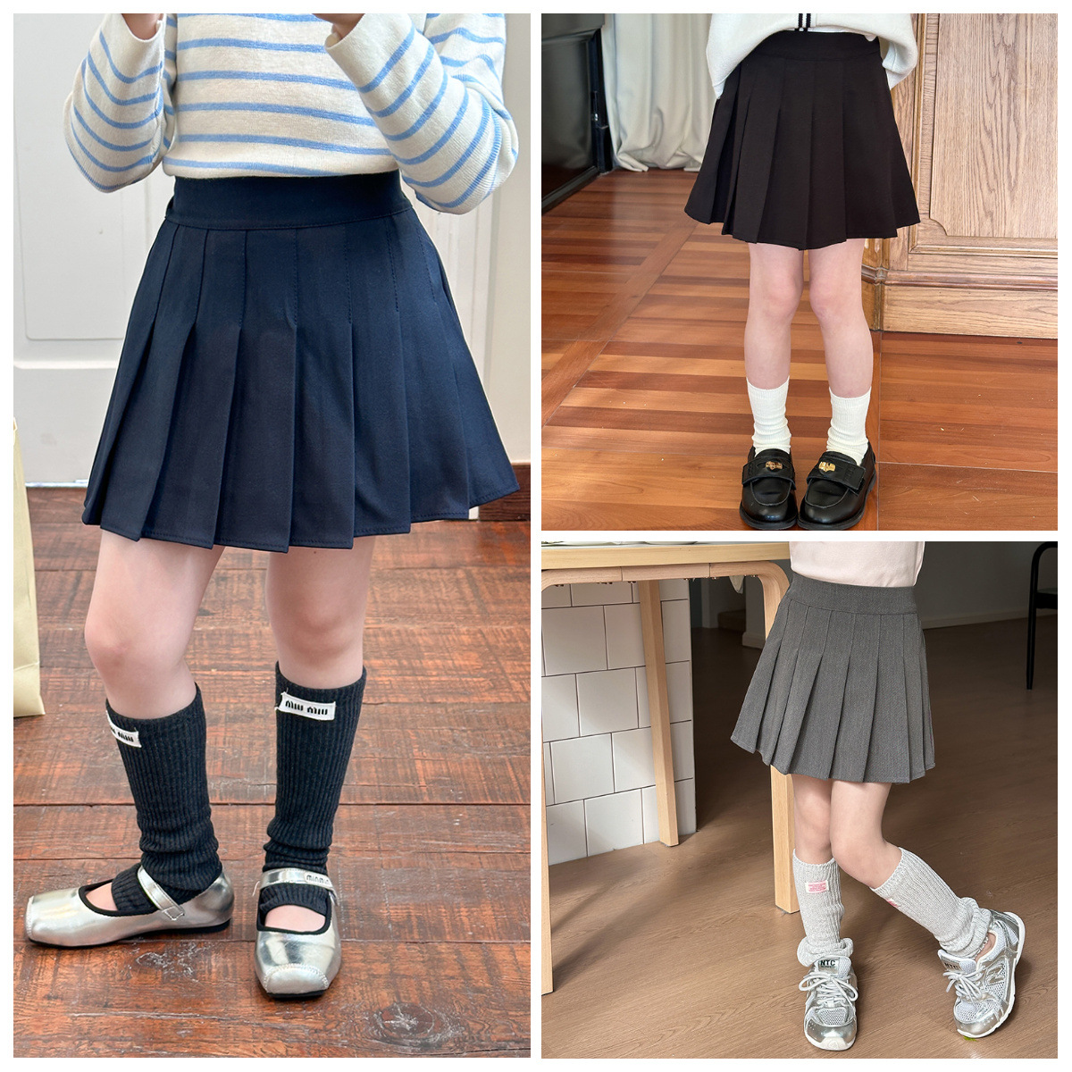0914013 少女秋季學院風百褶裙洋氣垂感半身短裙 第 7 張
