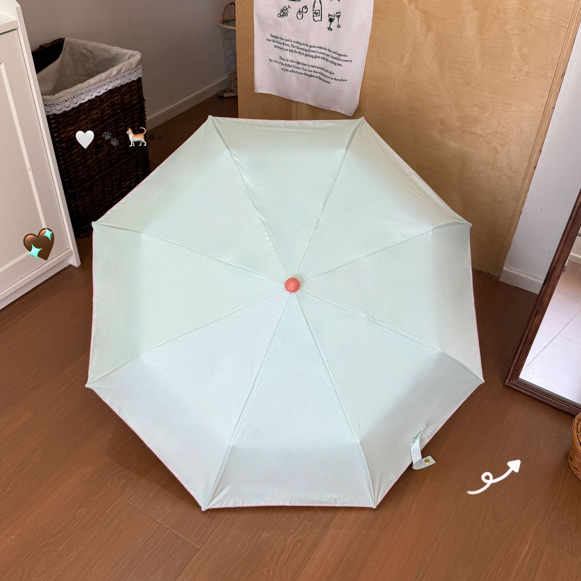 0914032 日系高顏值卡通遮陽傘摺疊學生晴雨兩用傘 第 7 張