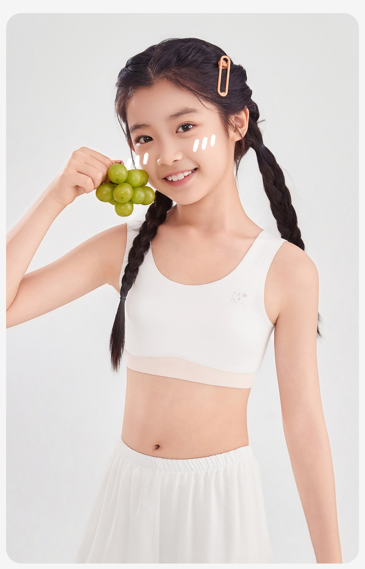 1019098 小學生青春發育期無痕運動一階段防凸點提拉直背小背心 0914043 第 10 張