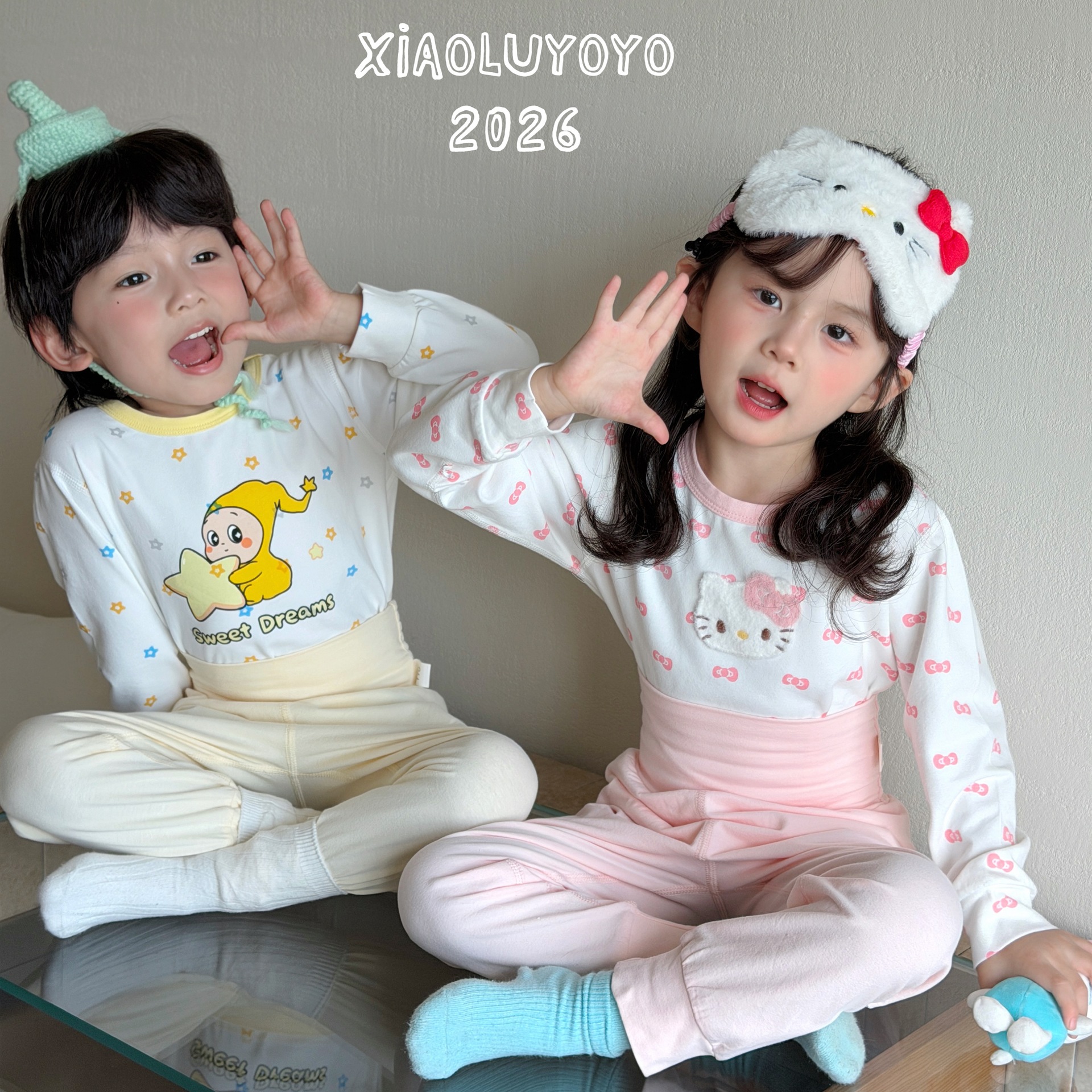 0914071 秋季超舒服萊卡棉高腰護肚兒童居家服睡衣套裝 第 12 張