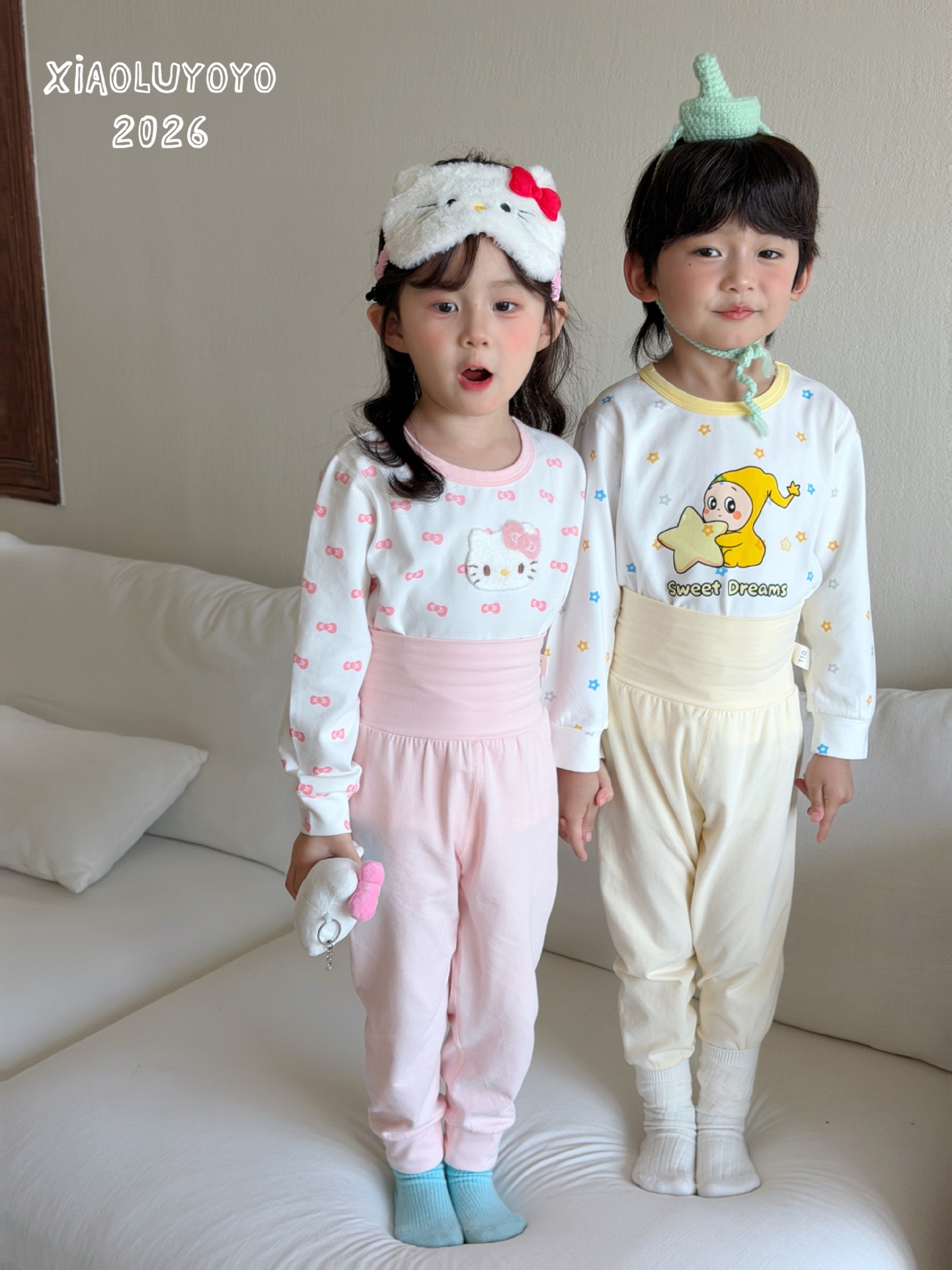0914071 秋季超舒服萊卡棉高腰護肚兒童居家服睡衣套裝 第 13 張