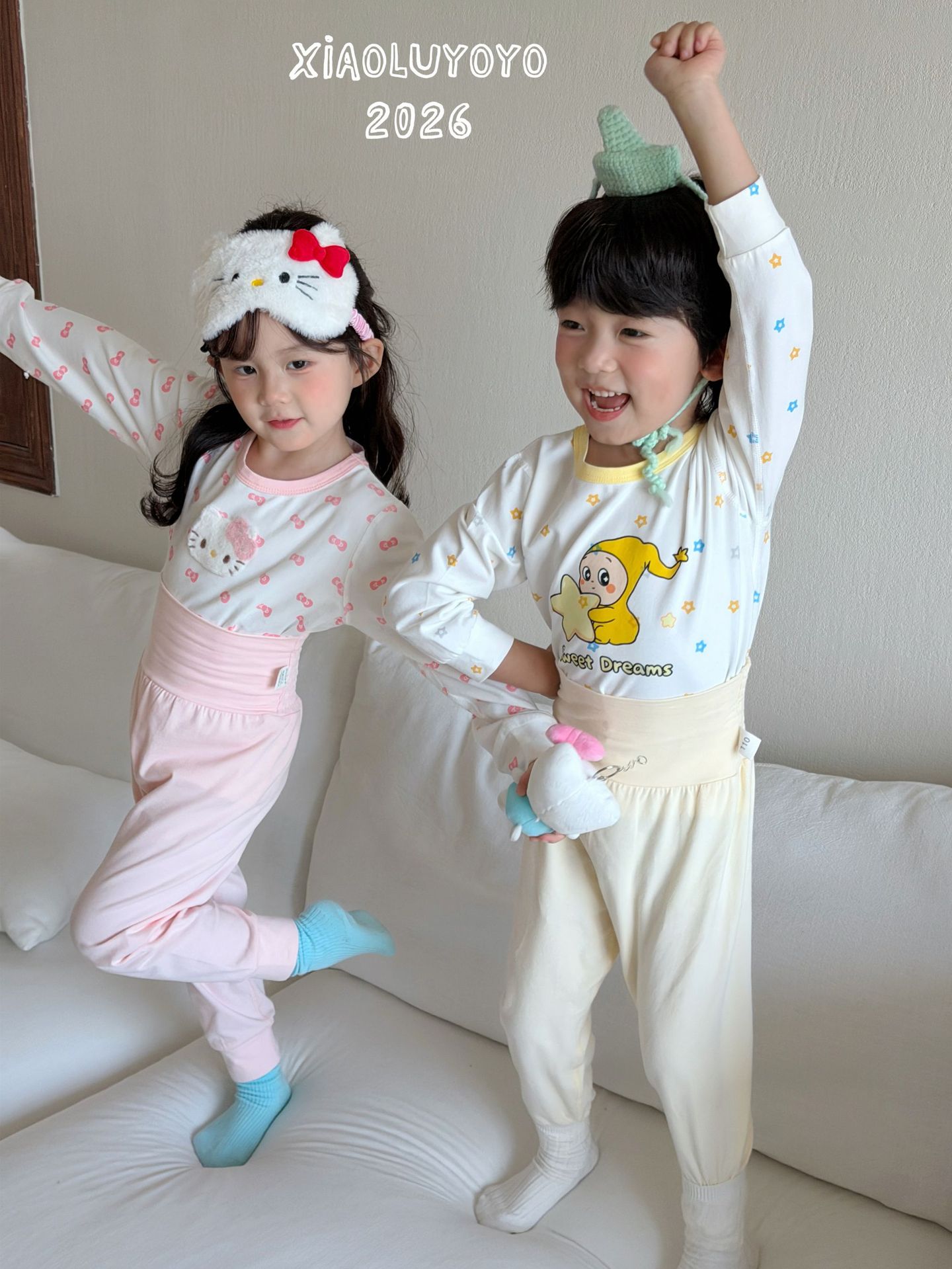 0914071 秋季超舒服萊卡棉高腰護肚兒童居家服睡衣套裝 第 14 張