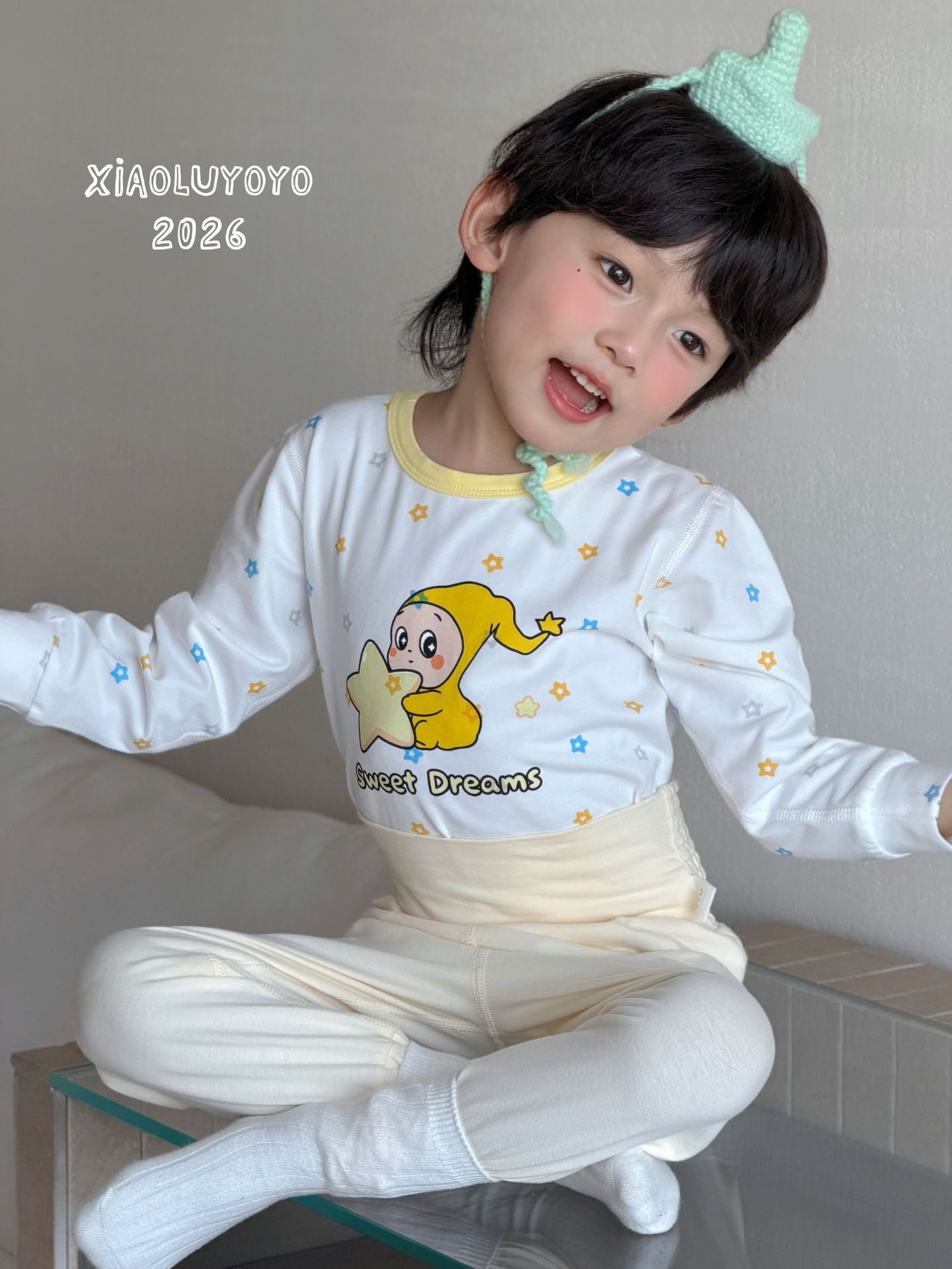 0914071 秋季超舒服萊卡棉高腰護肚兒童居家服睡衣套裝 第 15 張