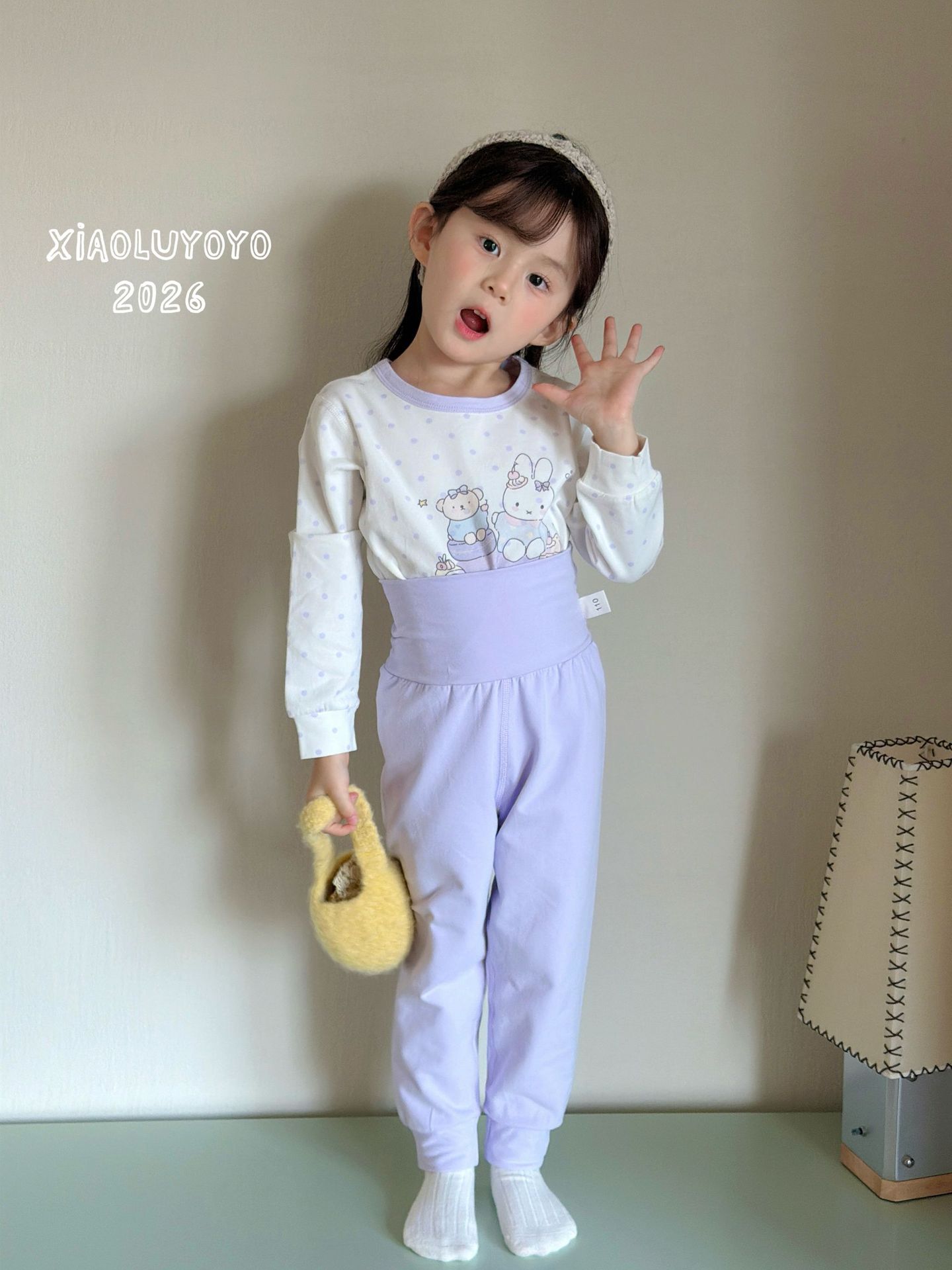 0914071 秋季超舒服萊卡棉高腰護肚兒童居家服睡衣套裝 第 16 張