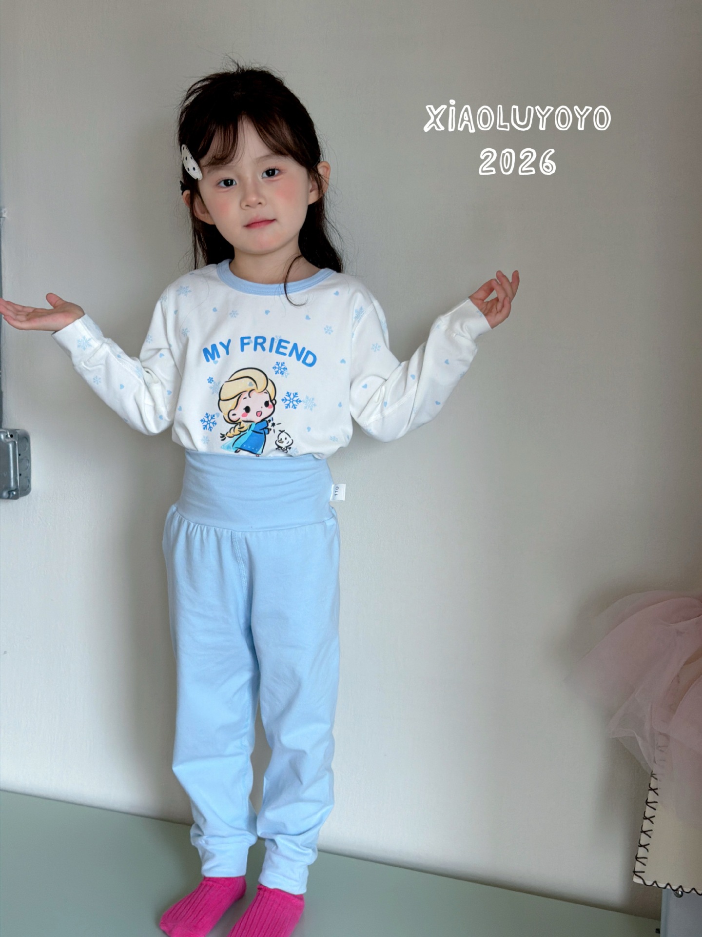 0914071 秋季超舒服萊卡棉高腰護肚兒童居家服睡衣套裝 第 19 張