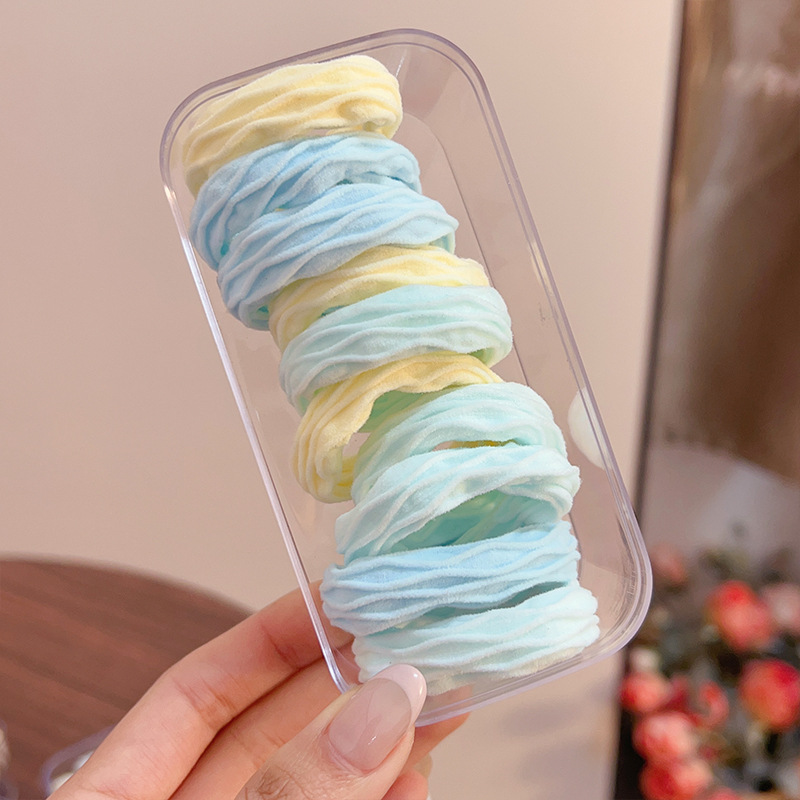 0914078 超好綁～軟QQ的海鹽系棉花糖髮圈10入組 第 7 張