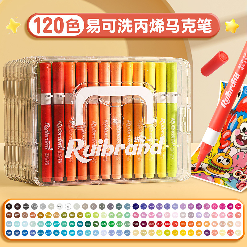 1019097 學生丙烯馬克筆不透色可疊色繪畫可洗軟頭畫筆組 0921001 第 14 張