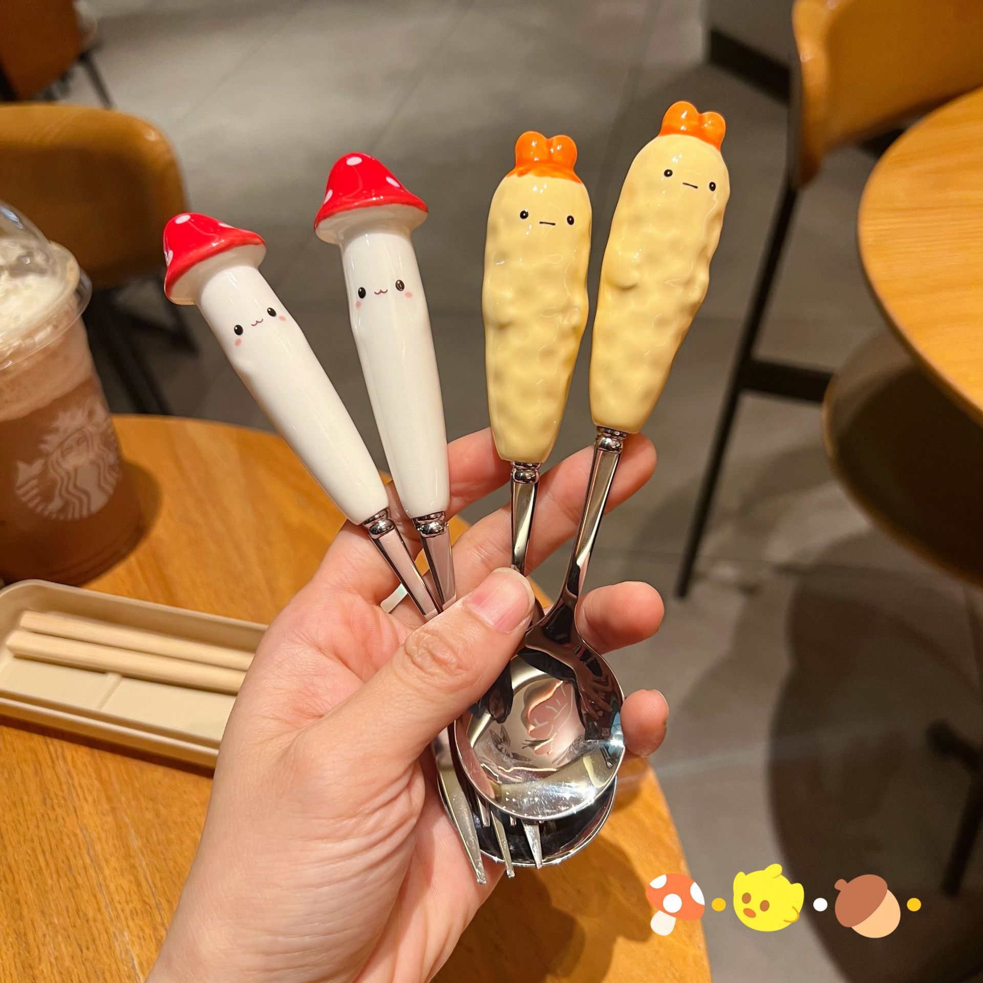 0921014 日系卡通筷子湯匙叉子不鏽鋼餐具套裝 第 4 張