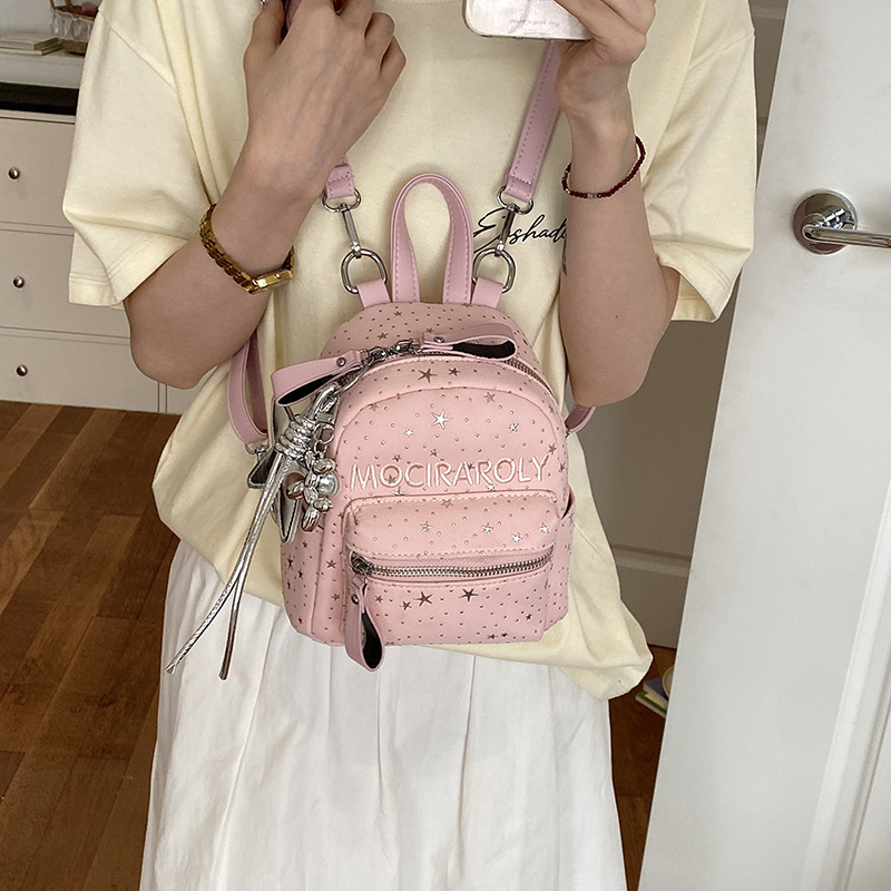 0921022 少女風星星印花可愛輕便甜美風小背包 第 8 張