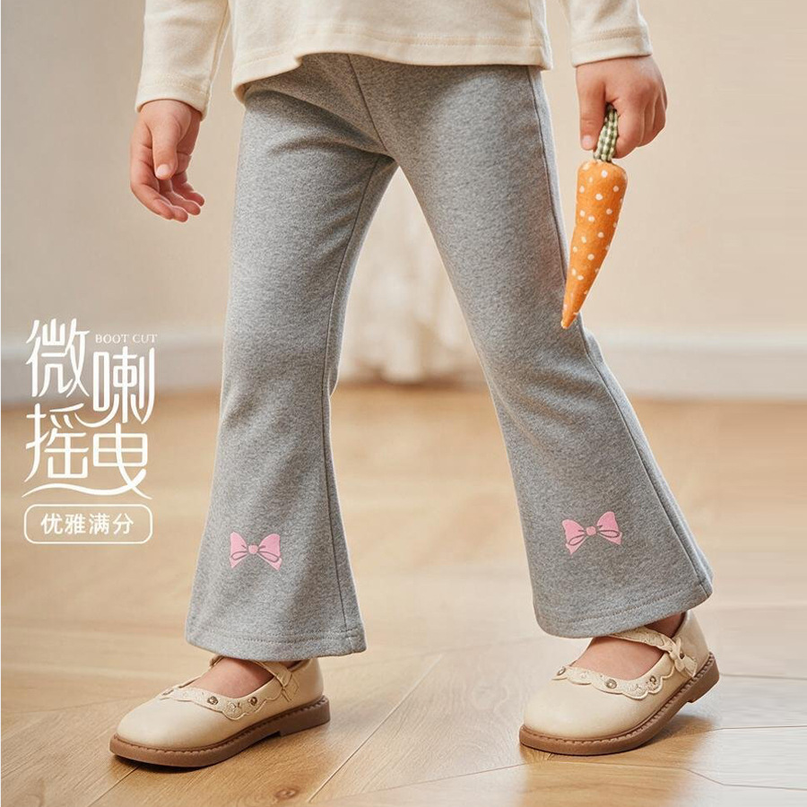 0921024 女童秋季微喇叭洋氣薄款蝴蝶結印花長褲 第 6 張