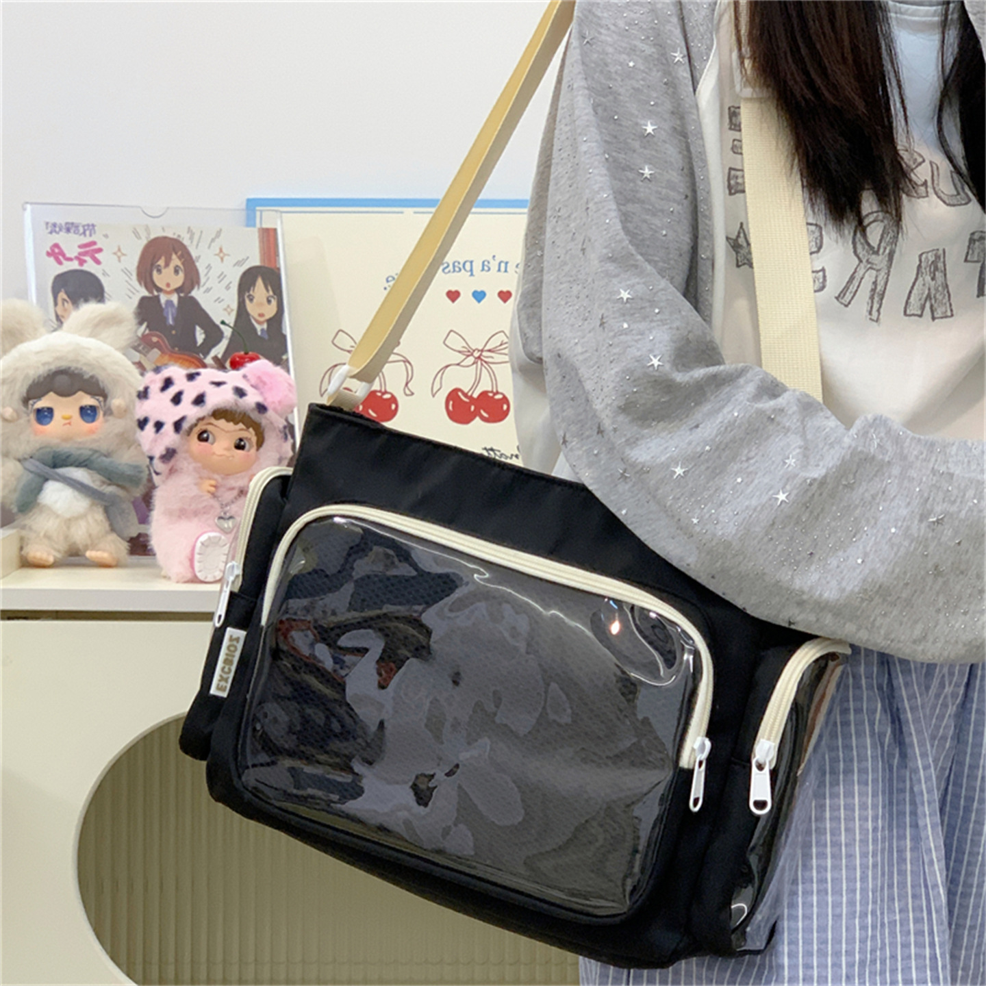 0921026 日系ins新款糖果色學院風清新甜美痛包少女斜挎包 第 12 張