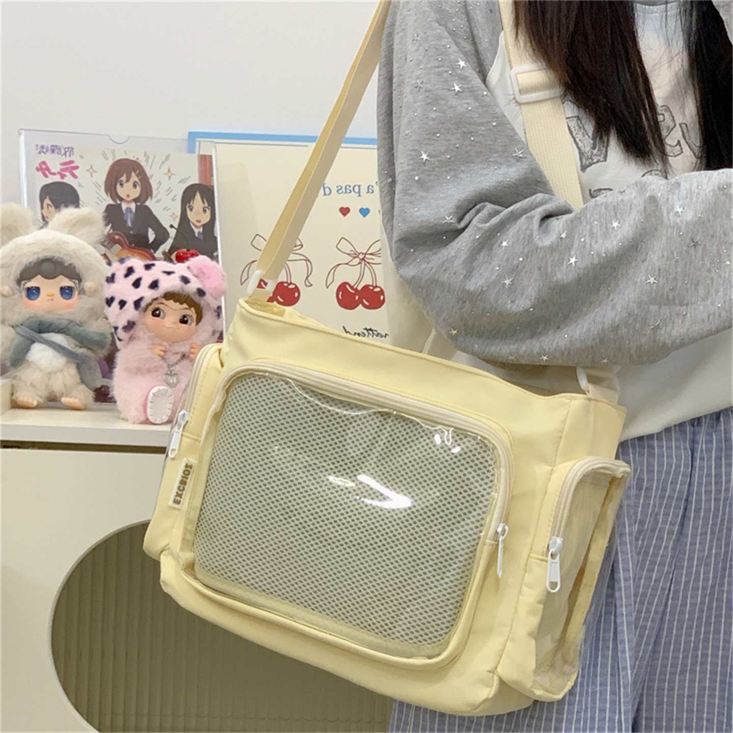 0921026 日系ins新款糖果色學院風清新甜美痛包少女斜挎包 第 14 張