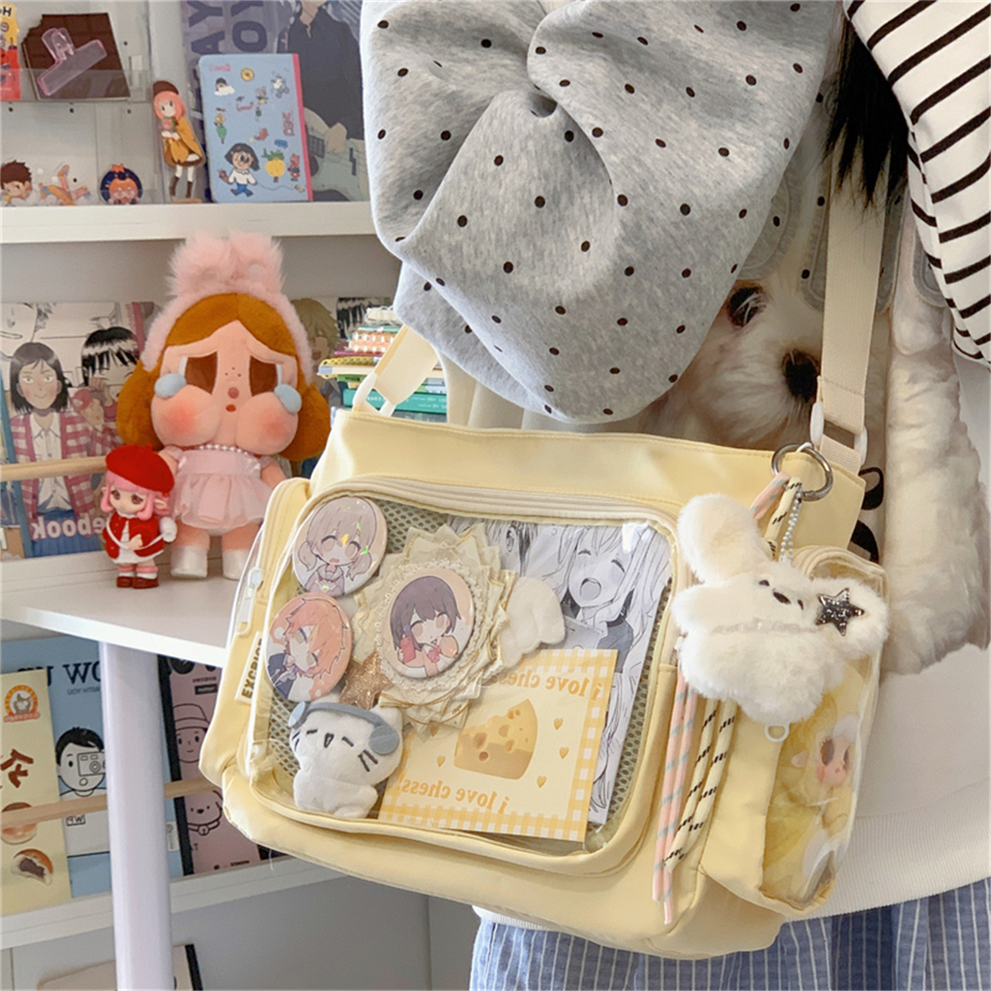 0921026 日系ins新款糖果色學院風清新甜美痛包少女斜挎包 第 7 張