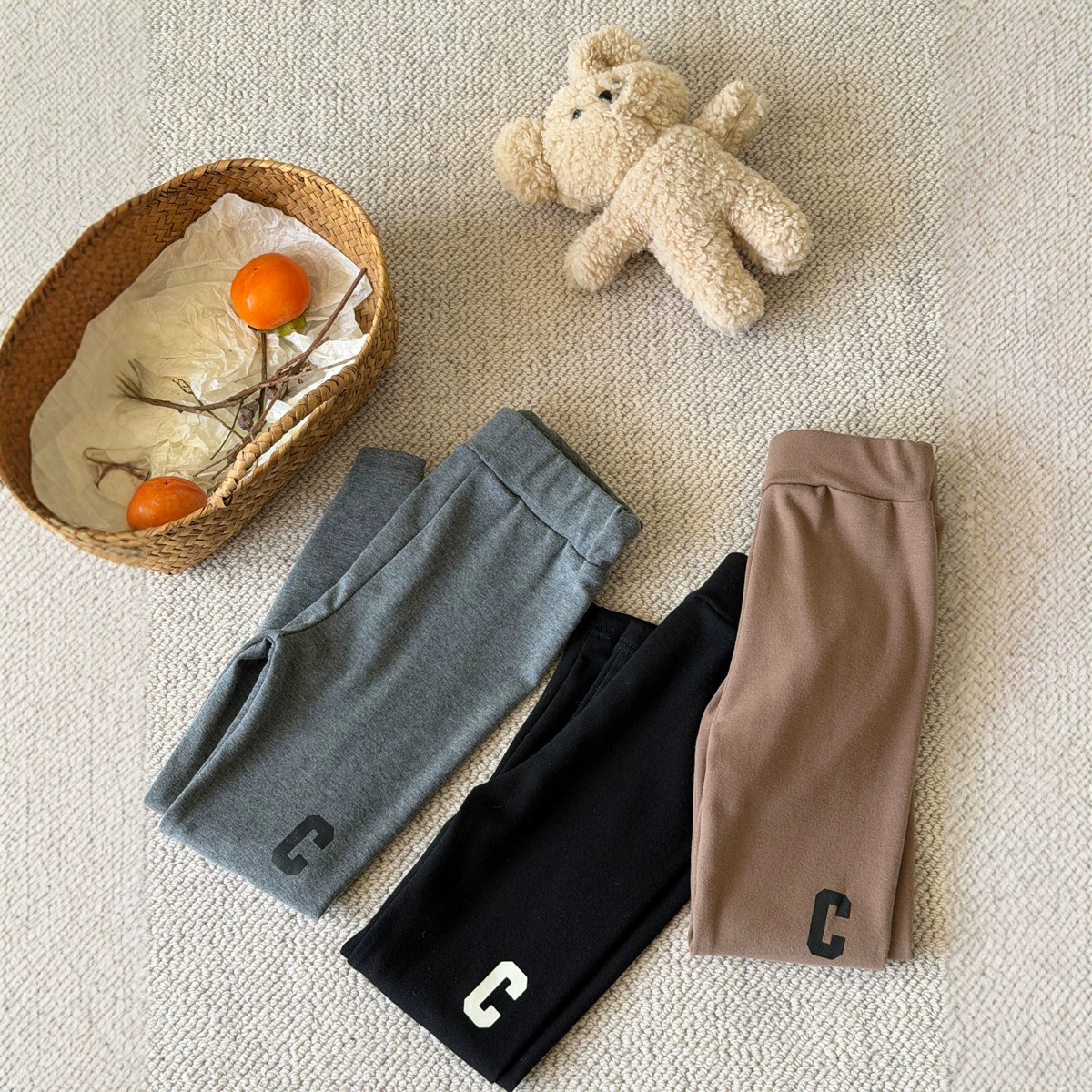 0921057  女中大童秋季韓版字母Ｃ撞色基礎款內搭褲 第 9 張