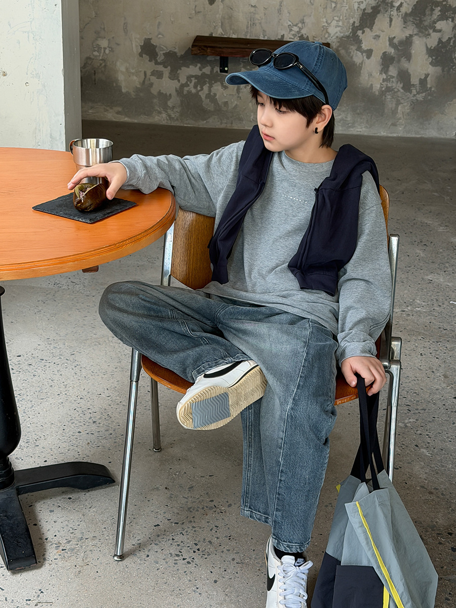 0921070 少年中大童基礎韓系款百搭寬鬆薄款素色TEE 第 3 張
