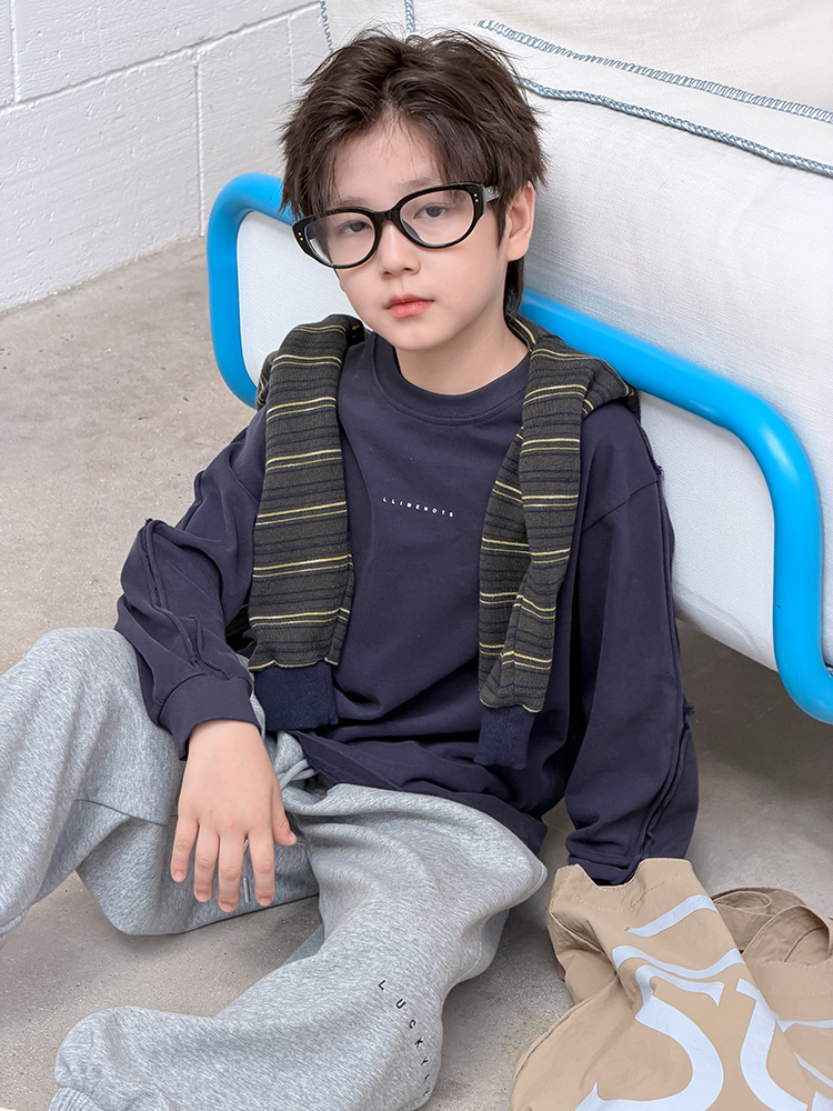 0921070 少年中大童基礎韓系款百搭寬鬆薄款素色TEE 第 16 張