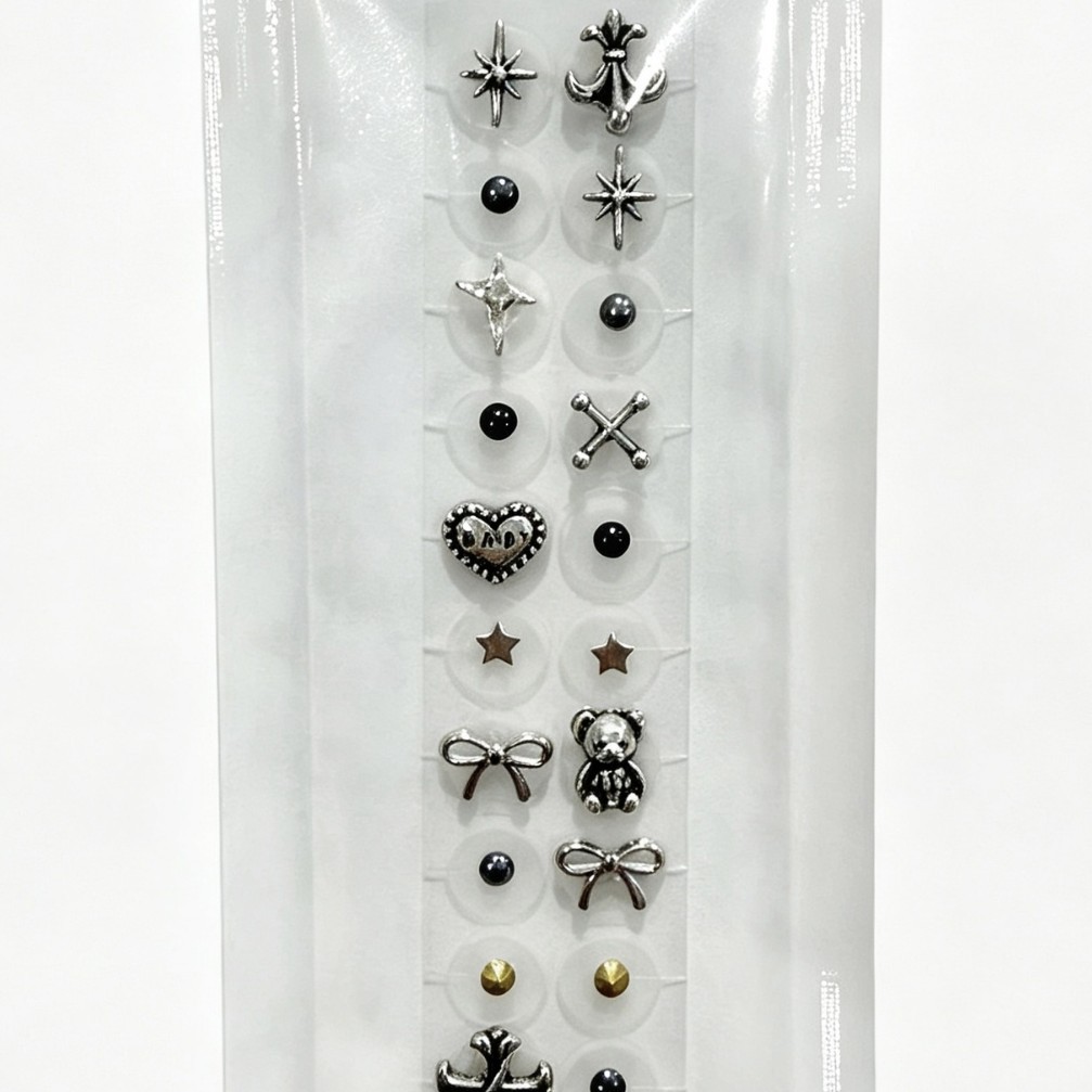 0928014 Y2K復古金屬感無痛貼式耳貼20顆組 第 5 張