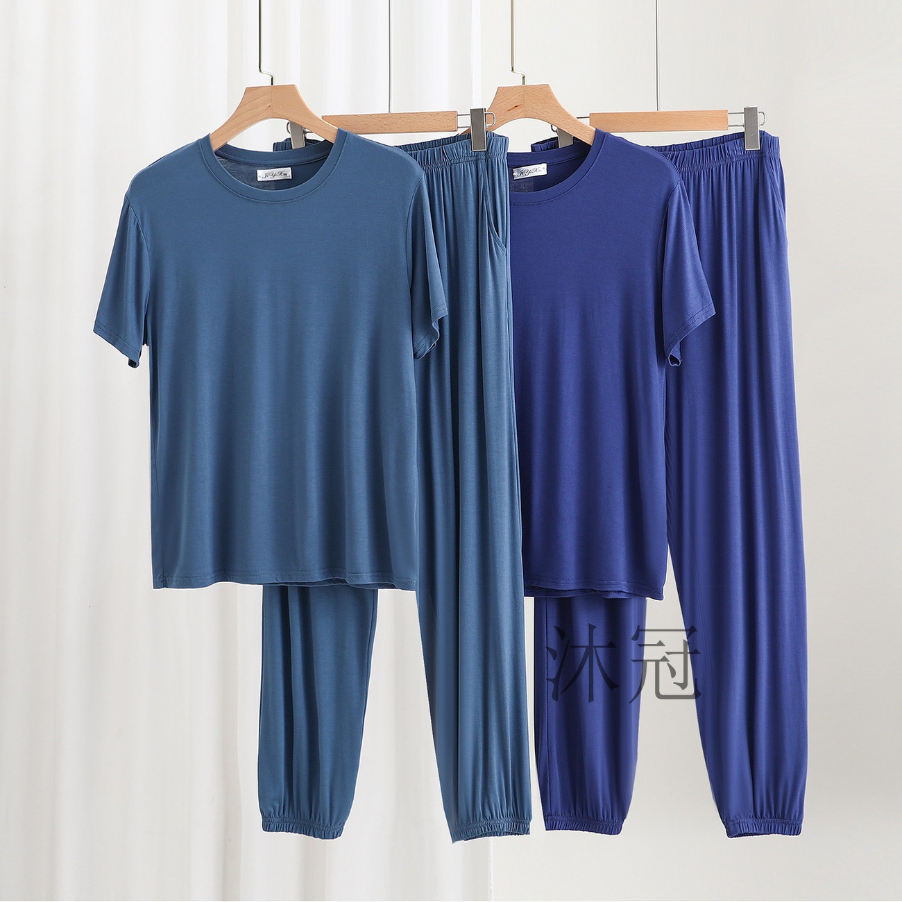 0928023 超柔莫代爾男士居家服短袖上衣長褲套裝 第 4 張