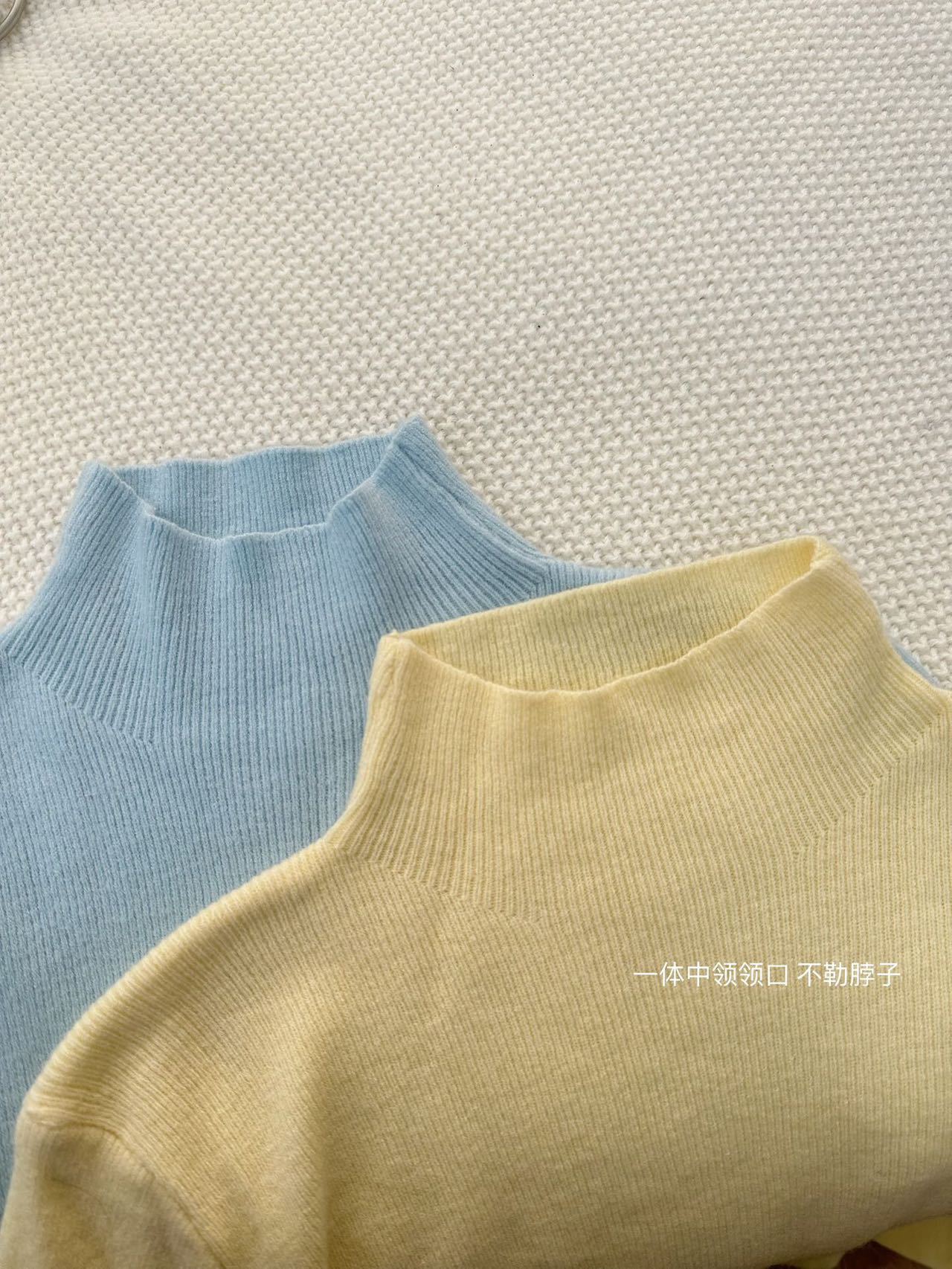 0928035 15色兔絨中領女秋冬款百搭修身舒適針織衫 第 3 張
