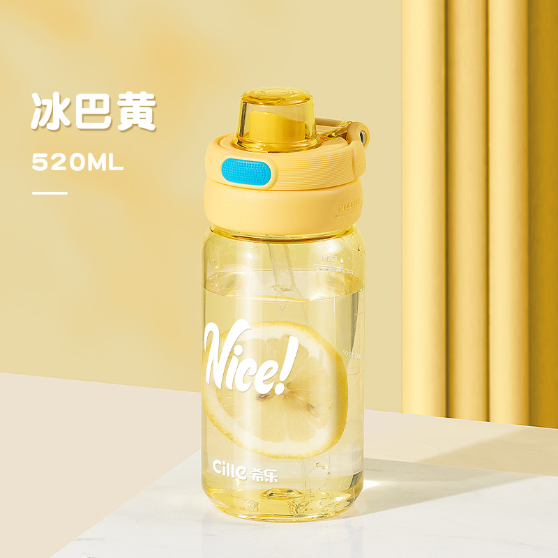 0928060 INS風透明大容量學生ritan雙飲吸管水壺 第 7 張