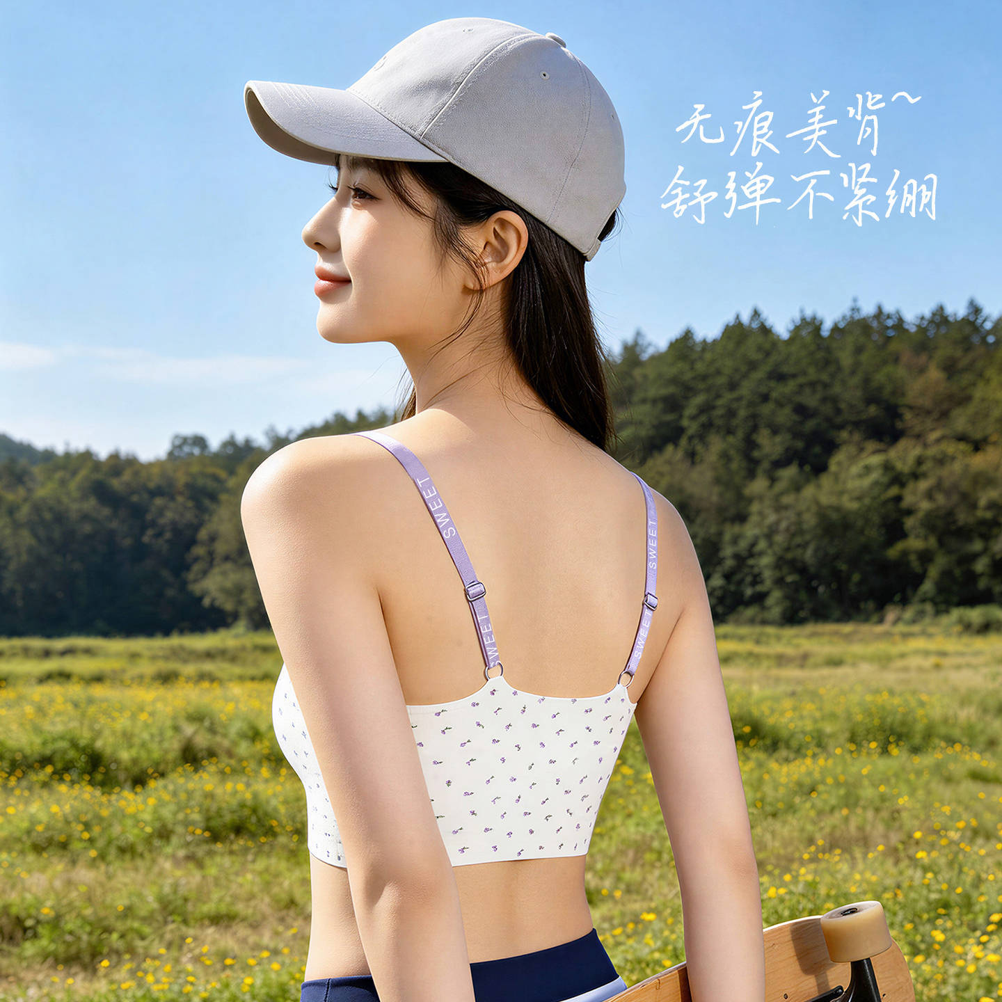 0928077 發育期二階段無痕少女小碎花無鋼圈輕鬆型內衣 第 3 張