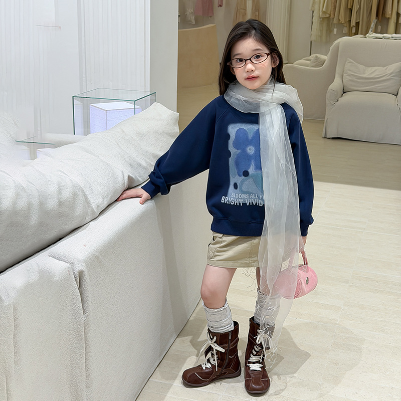 0928082 少女中大童韓系鬆弛感基礎百搭印花圓領大學TEE 第 14 張