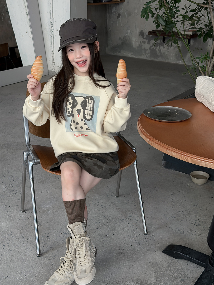 0928082 少女中大童韓系鬆弛感基礎百搭印花圓領大學TEE 第 3 張