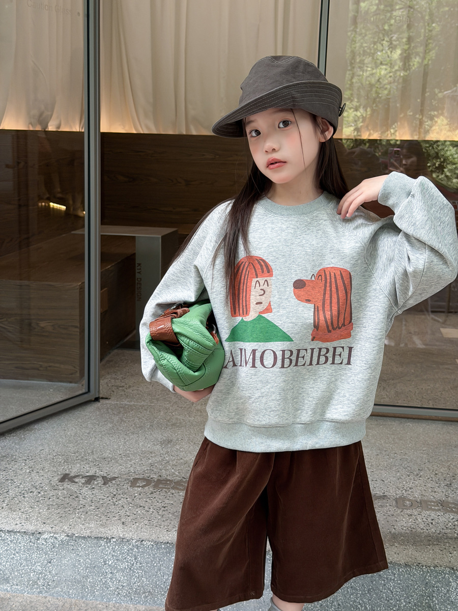 0928082 少女中大童韓系鬆弛感基礎百搭印花圓領大學TEE 第 6 張