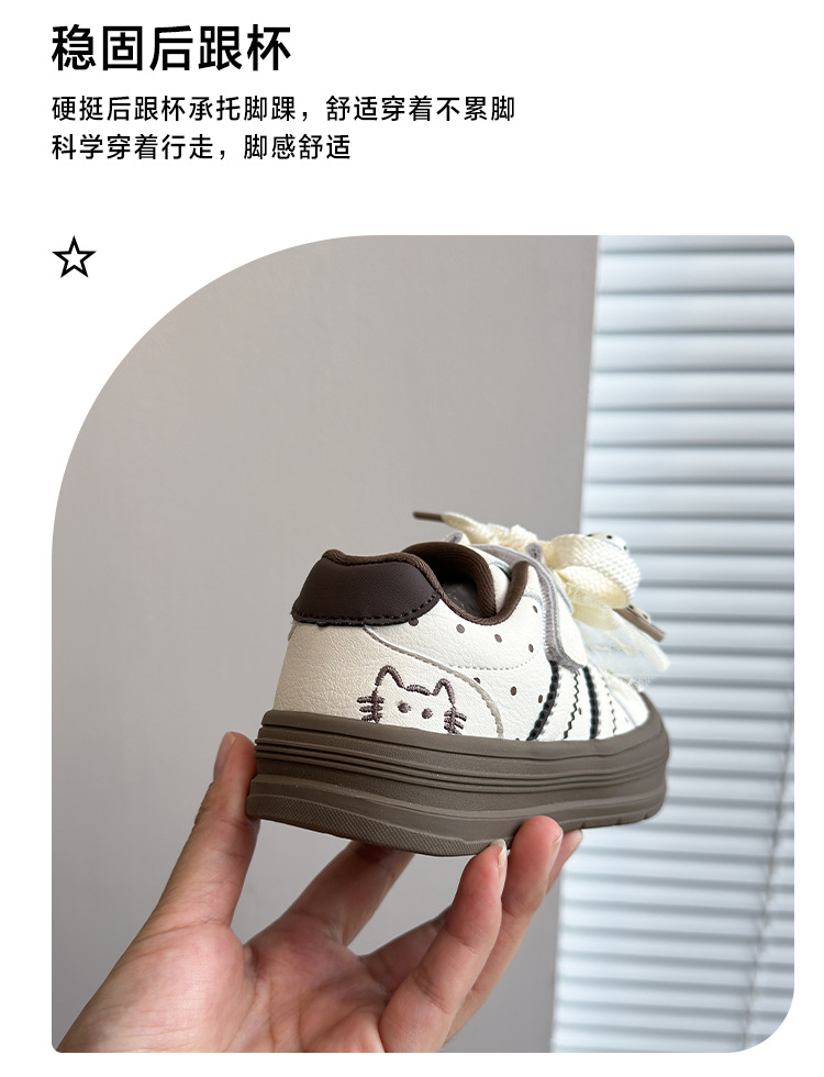 1005006 女童甜美系蕾絲蝴蝶結刺繡小白鞋 第 8 張