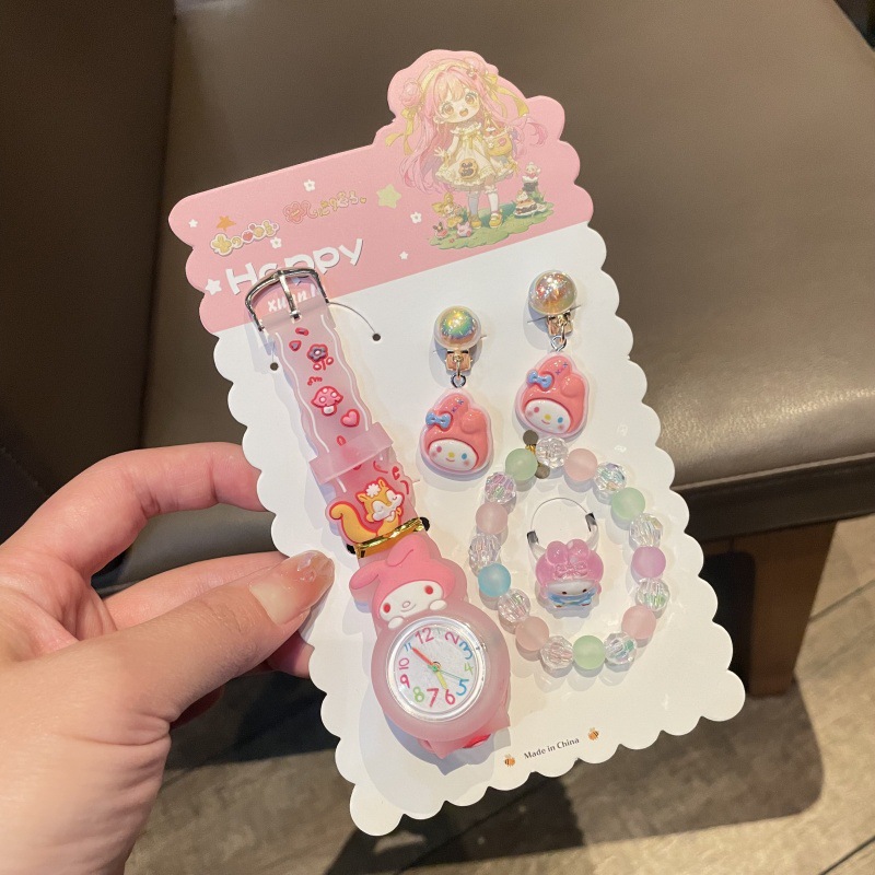 1005008 兒童卡通彩色串珠手鍊戒指手錶耳環組合 第 8 張
