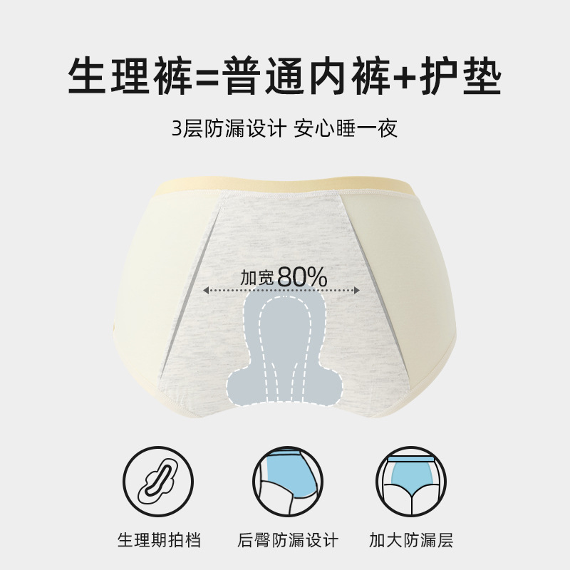 1005009 生理期內褲少女防側漏發育期三角褲 四件組 第 3 張