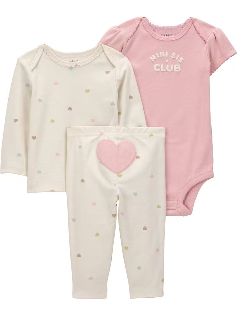1005023 INS歐美經典款嬰幼兒服裝三件套套裝 短袖/長袖/褲子 第 8 張