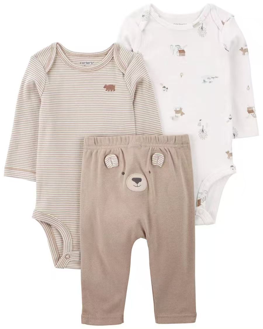 1005023 INS歐美經典款嬰幼兒服裝三件套套裝 短袖/長袖/褲子 第 14 張