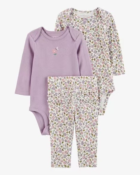 1005023 INS歐美經典款嬰幼兒服裝三件套套裝 短袖/長袖/褲子 第 21 張