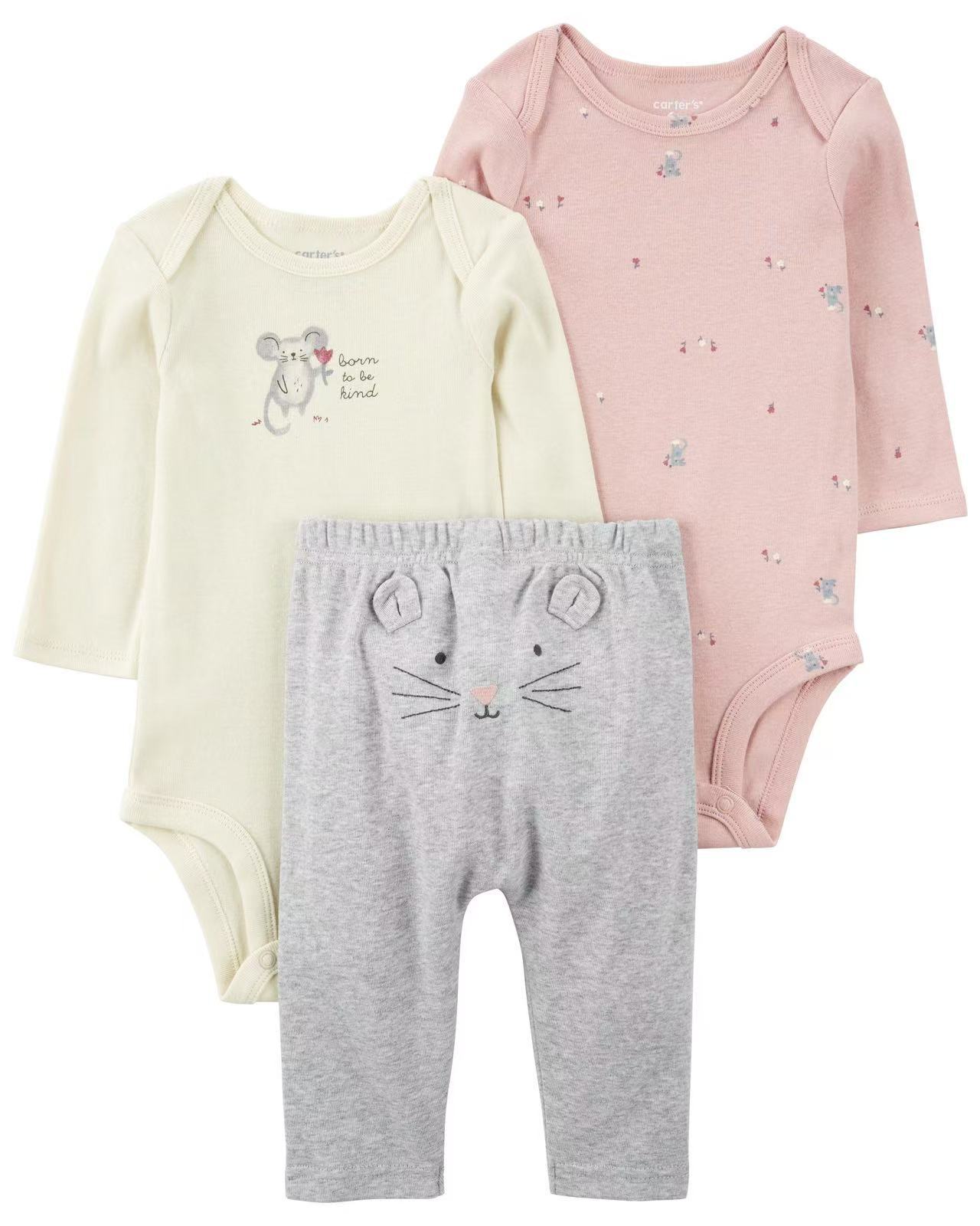 1005023 INS歐美經典款嬰幼兒服裝三件套套裝 短袖/長袖/褲子 第 26 張