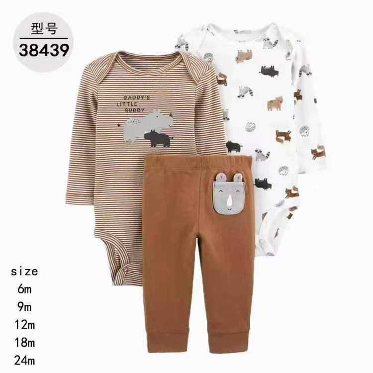 1005023 INS歐美經典款嬰幼兒服裝三件套套裝 短袖/長袖/褲子 第 37 張