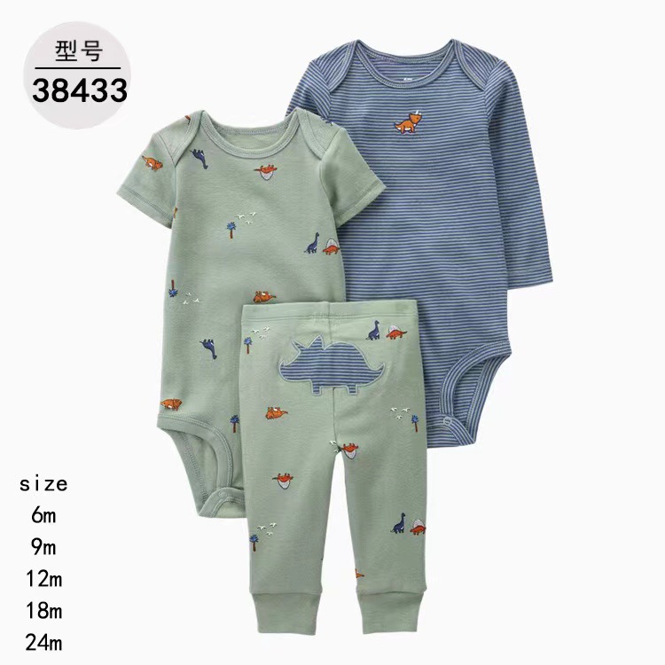 1005023 INS歐美經典款嬰幼兒服裝三件套套裝 短袖/長袖/褲子 第 40 張