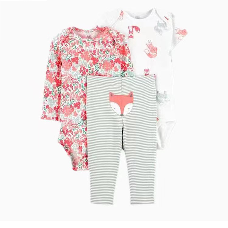 1005023 INS歐美經典款嬰幼兒服裝三件套套裝 短袖/長袖/褲子 第 44 張