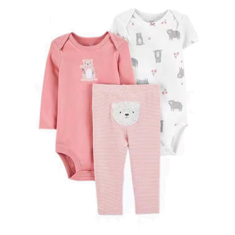 1005023 INS歐美經典款嬰幼兒服裝三件套套裝 短袖/長袖/褲子 第 45 張