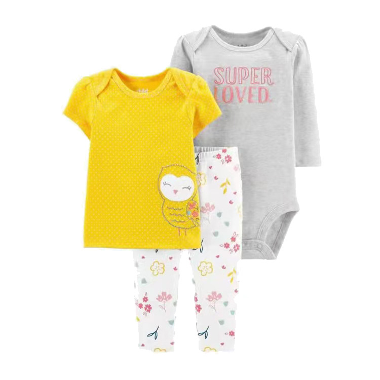 1005023 INS歐美經典款嬰幼兒服裝三件套套裝 短袖/長袖/褲子 第 59 張