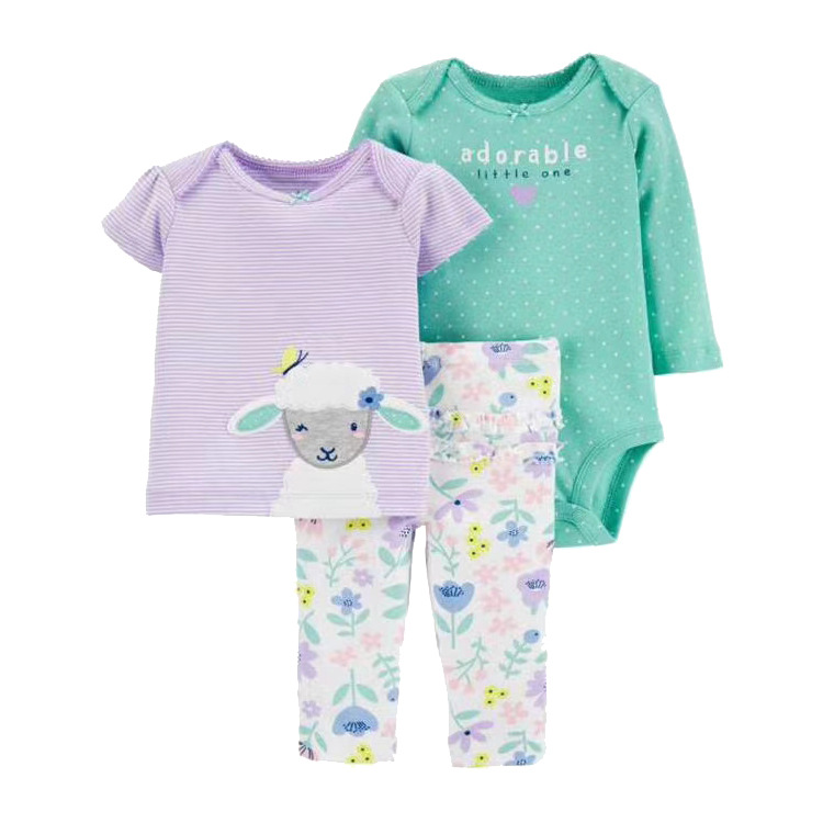 1005023 INS歐美經典款嬰幼兒服裝三件套套裝 短袖/長袖/褲子 第 60 張