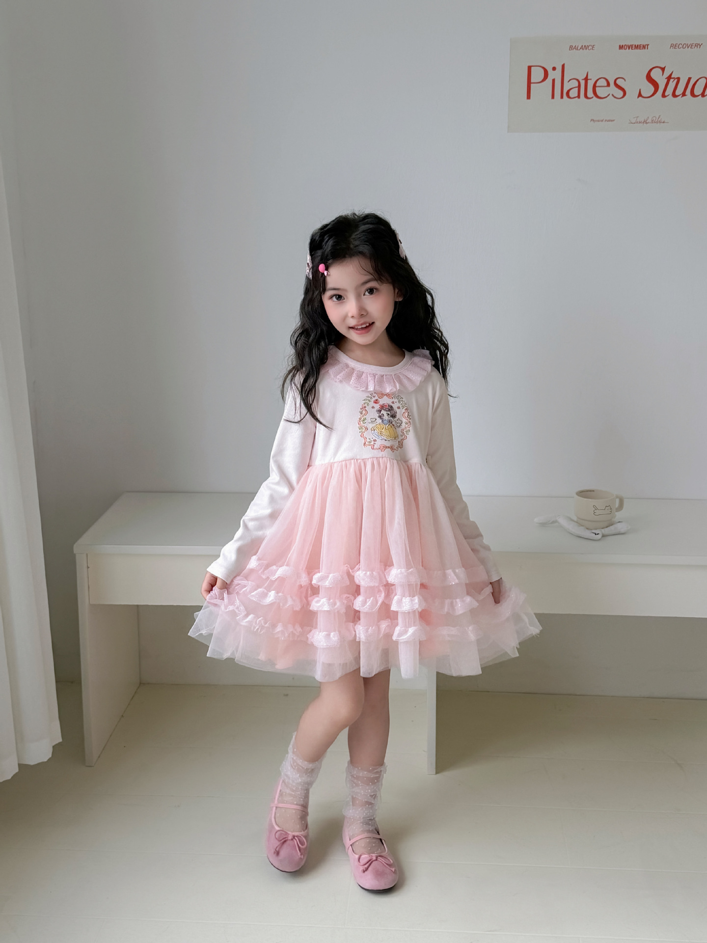 1005025 女童甜美公主風網紗拼接澎澎裙洋裝 第 14 張