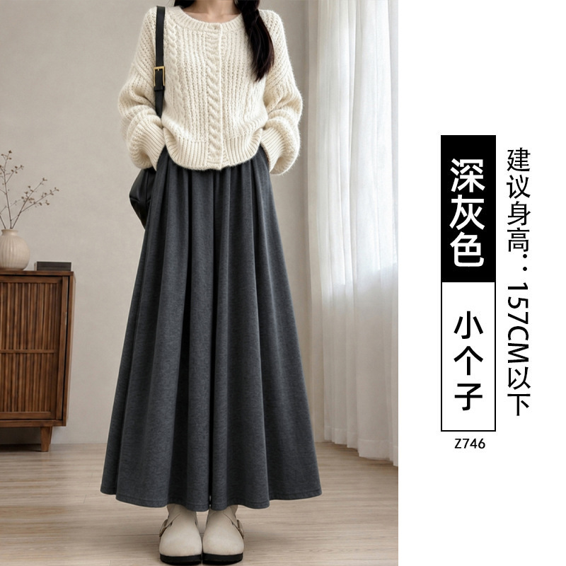 1005038 日韓女士秋冬舒適柔軟糯米闊腿褲裙 第 21 張