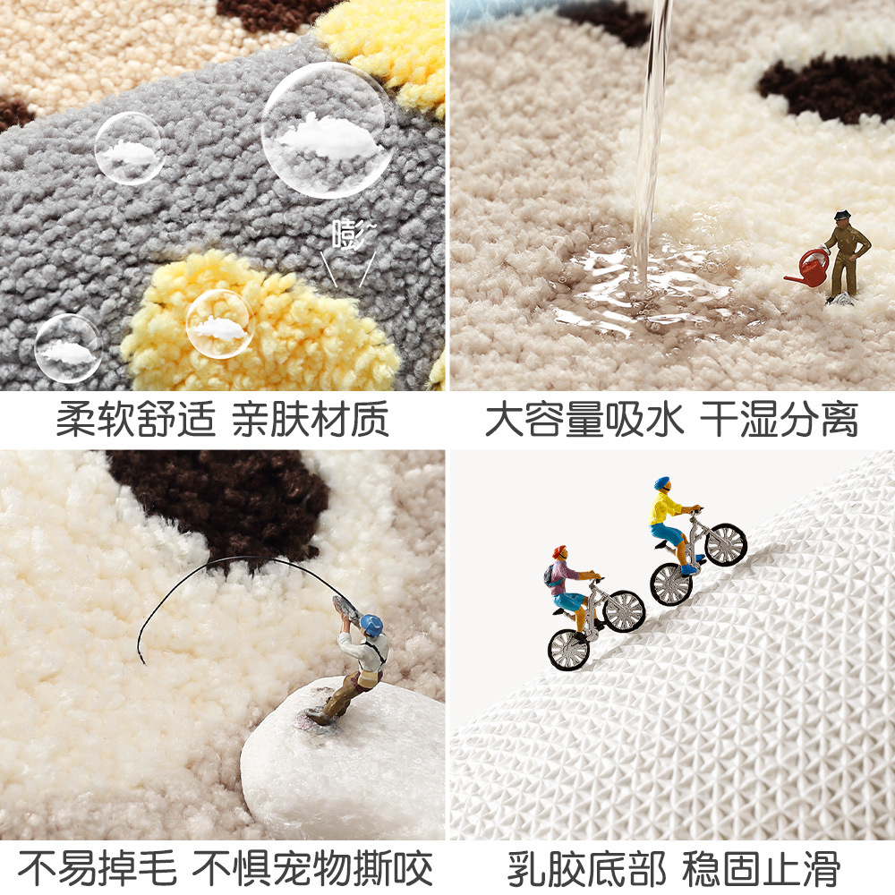 1005042 超舒服！浴室必備柔軟絨毛吸水卡通踏墊 第 3 張