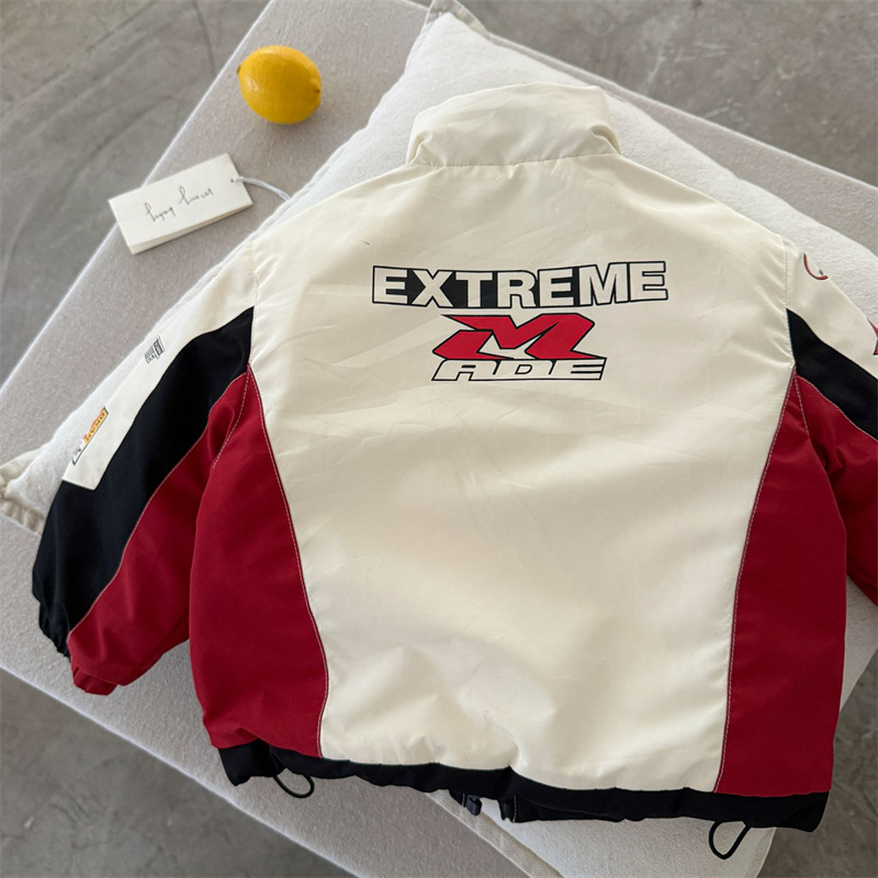 1005052 日系潮流款少年中大童GTR撞色設計感夾棉夾克外套 第 7 張