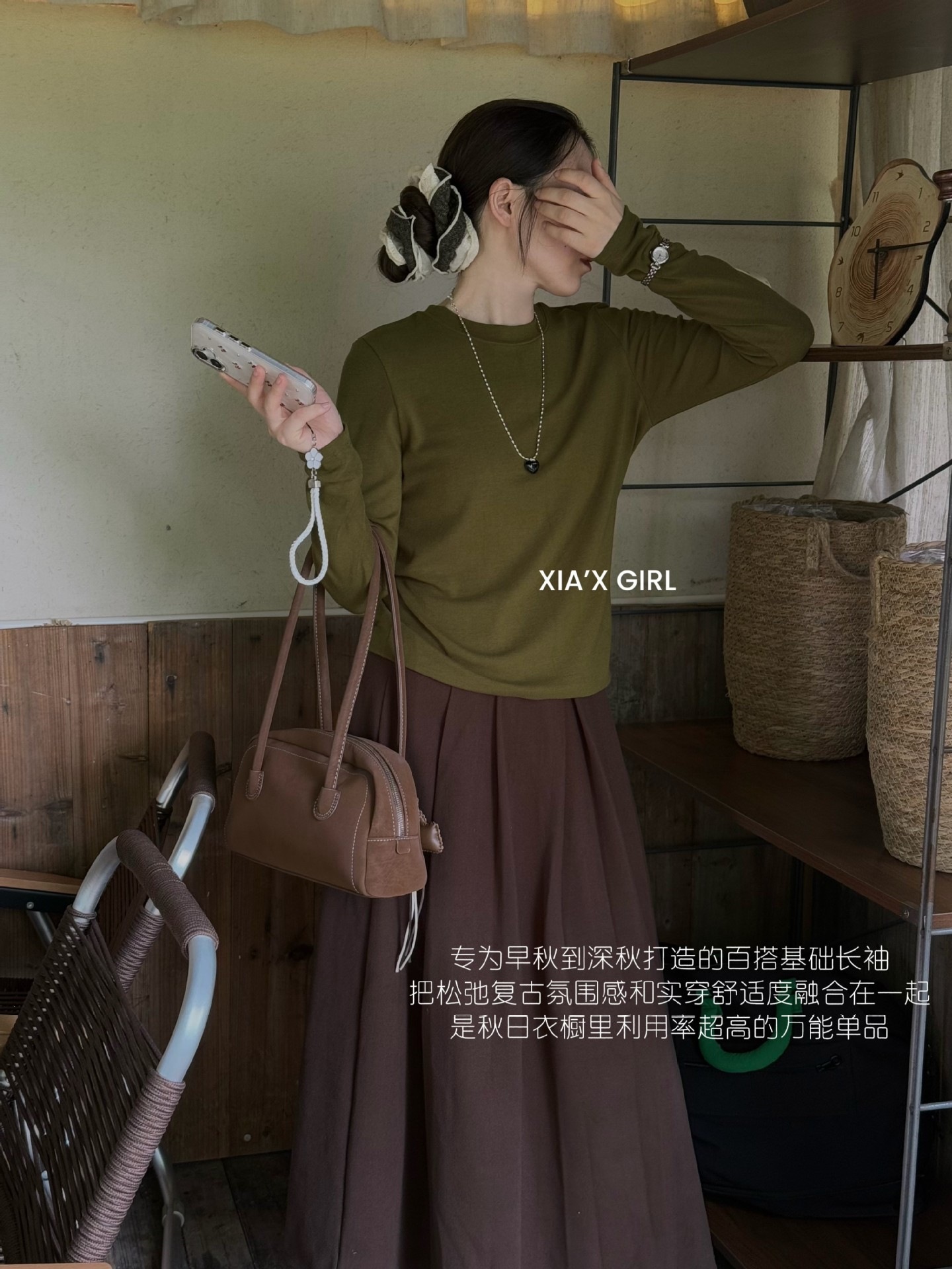1005066 韓系慵懶風深秋多色百搭基礎款雲朵棉素TEE 第 22 張