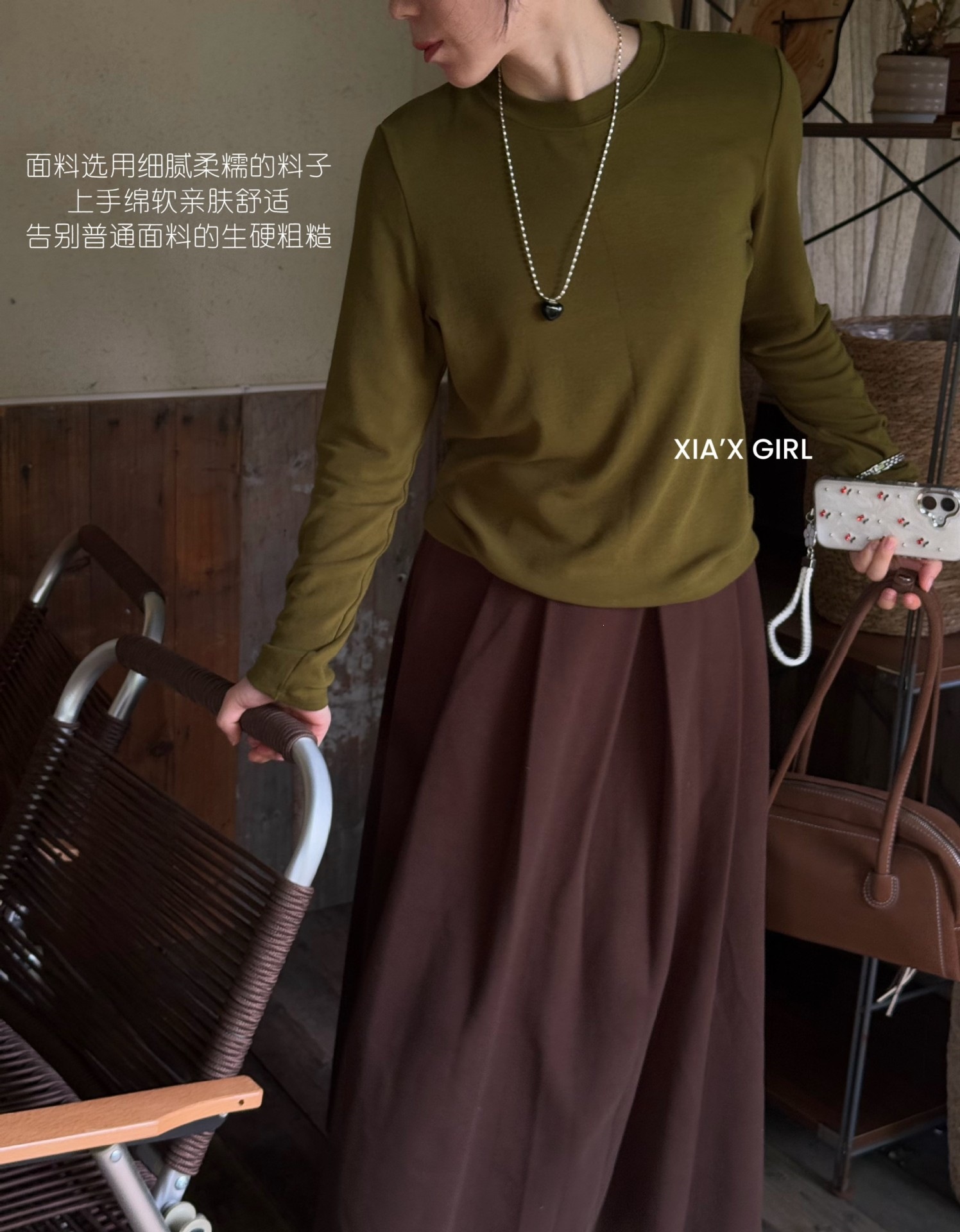 1005066 韓系慵懶風深秋多色百搭基礎款雲朵棉素TEE 第 23 張